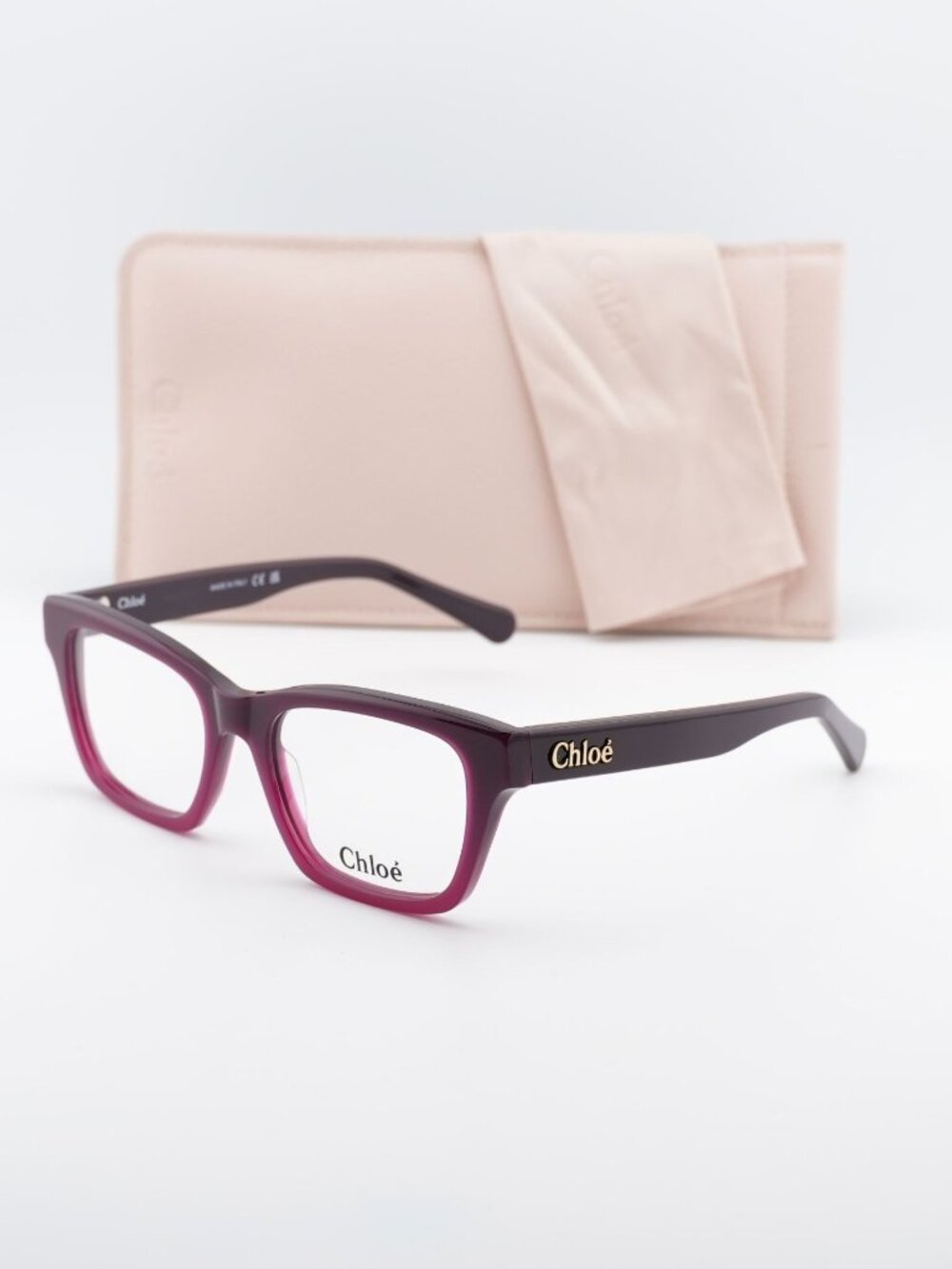 Chloe CH0242O 007 Square Eyeglasses 53mm - Bordeaux